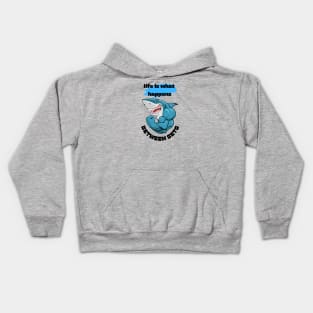 Bodybuilding Shark Sharing Wise Words Kids Hoodie